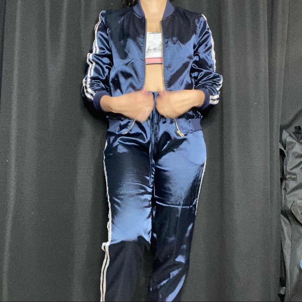 Fashion Nova satin tracksuit